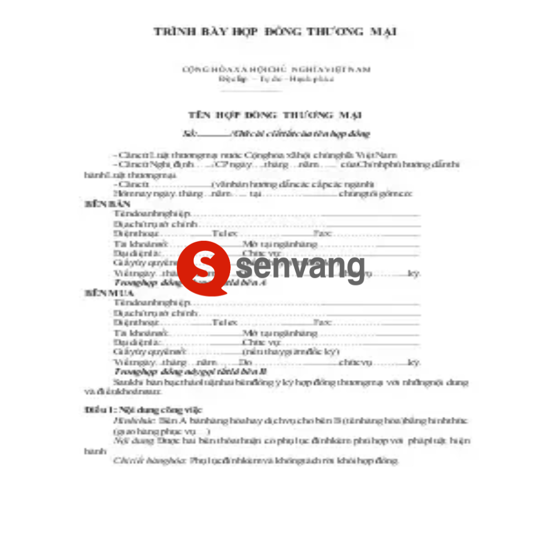 Dịch thuật hợp đồng - dịch tiếng Việt thành tiếng Anh