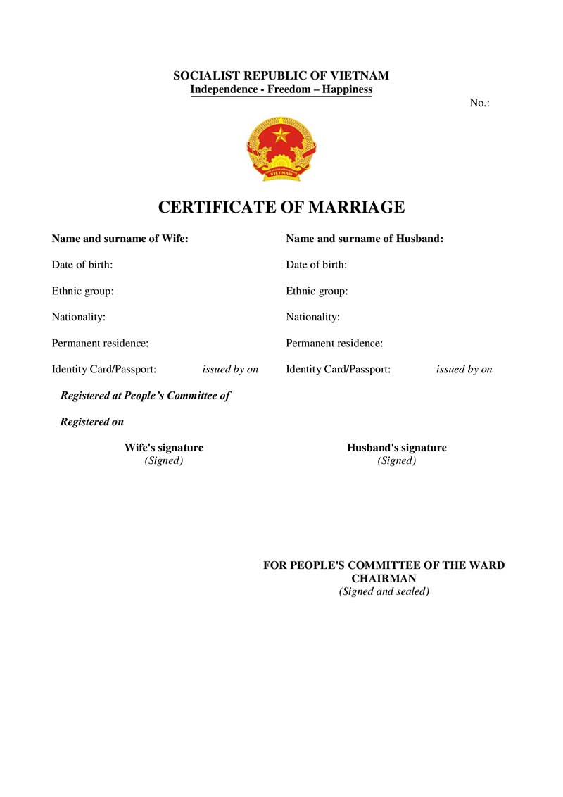 Giấy đăng ký kết hôn